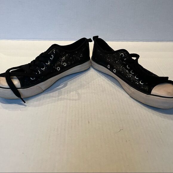 American Eagle Outfitters sneakers black sparkly Size 8 Very good condition - Picture 1 of 8